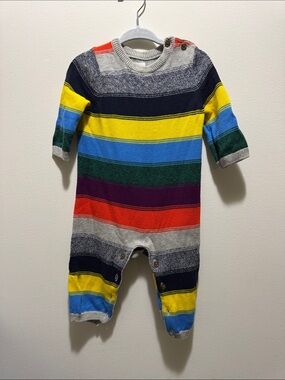 Baby Gap Multicolor Striped Knit Baby One-Piece Romper